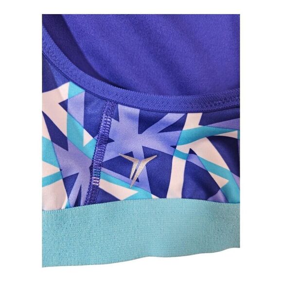 Old Navy Active Blue & Aqua Racer Back Sports Bra - Size L - Picture 4 of 7
